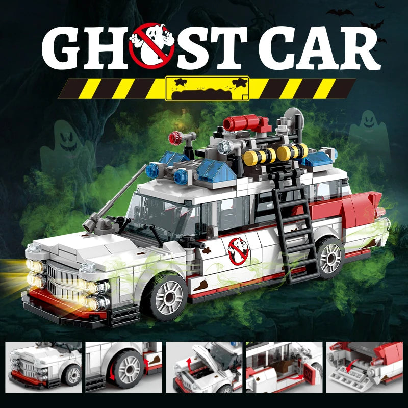Ghostbusters ECTO‑1 – Voiture technique en briques