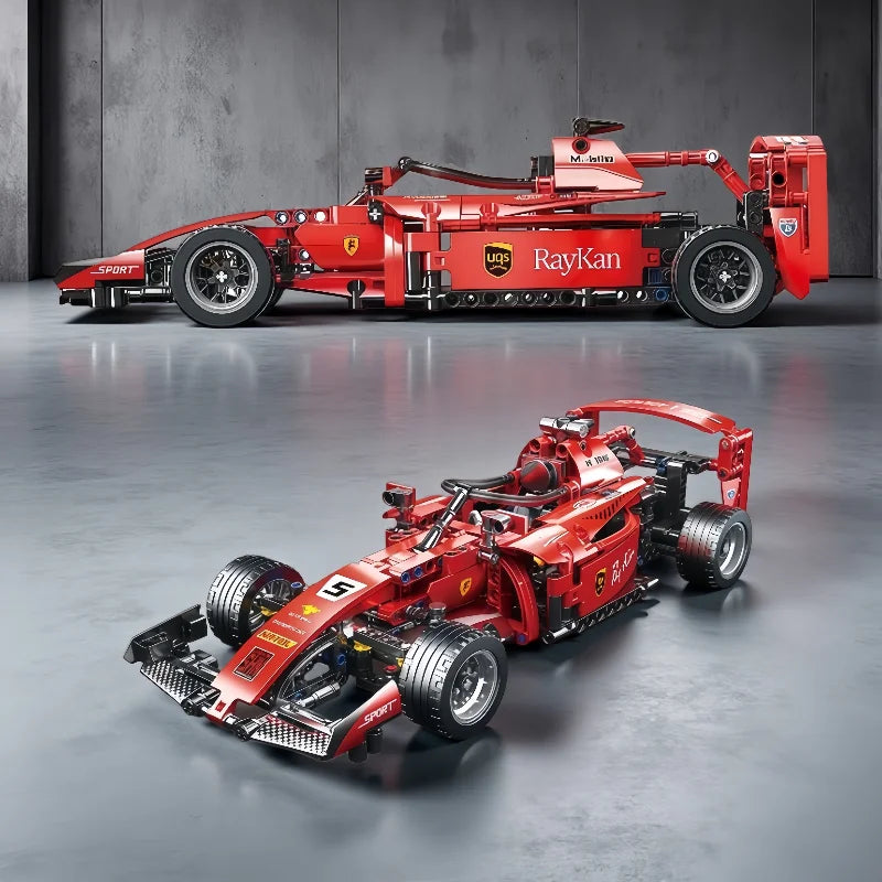 MOC Voiture Rouge Technique – Set de construction créatif