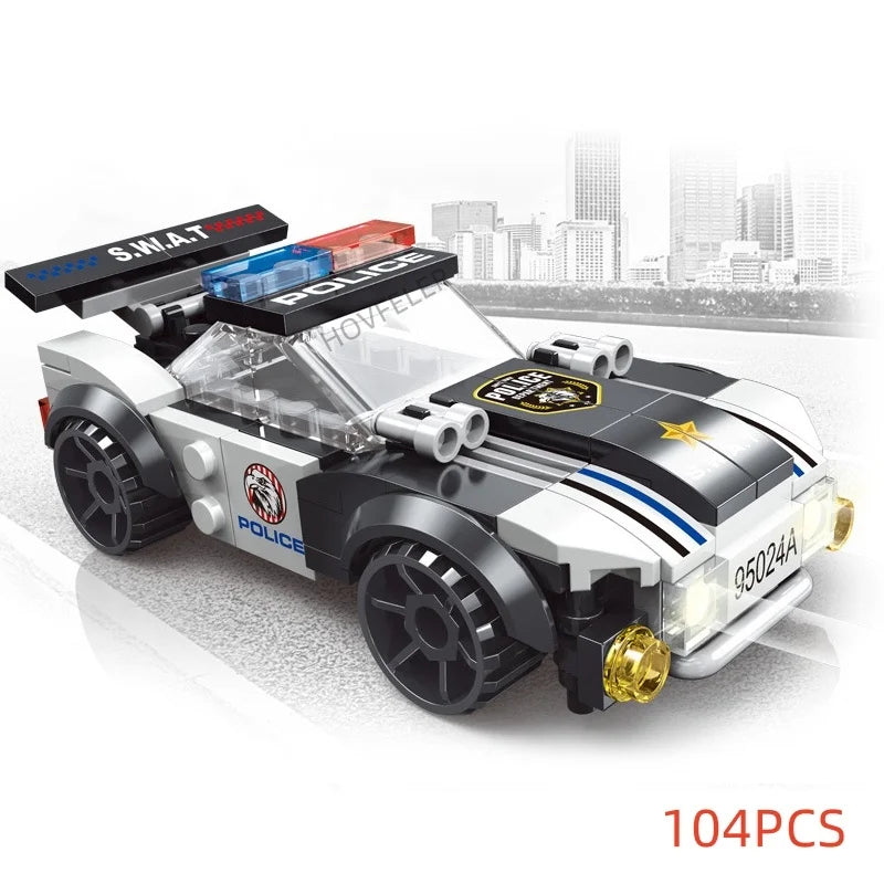 Super Police City – Set 6‑en‑1 SWAT & Hélicoptère