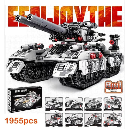 2024 WW2 Military Vehicle – Set 8‑en‑1
