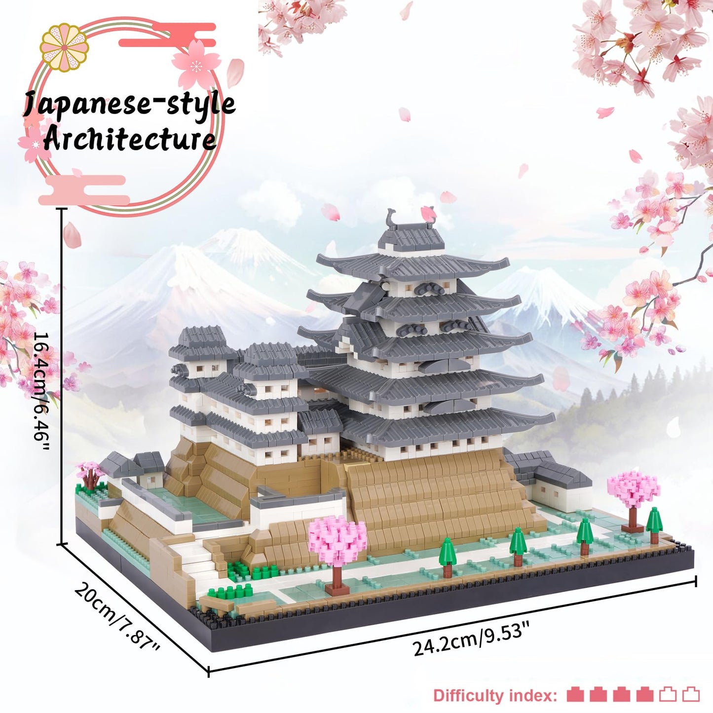 LULUFUN Blocs de Construction d'architecture, Ensemble de Mini Blocs de Construction de la Tour de Pise, Jouets Cadeaux pour Enfants et Adultes