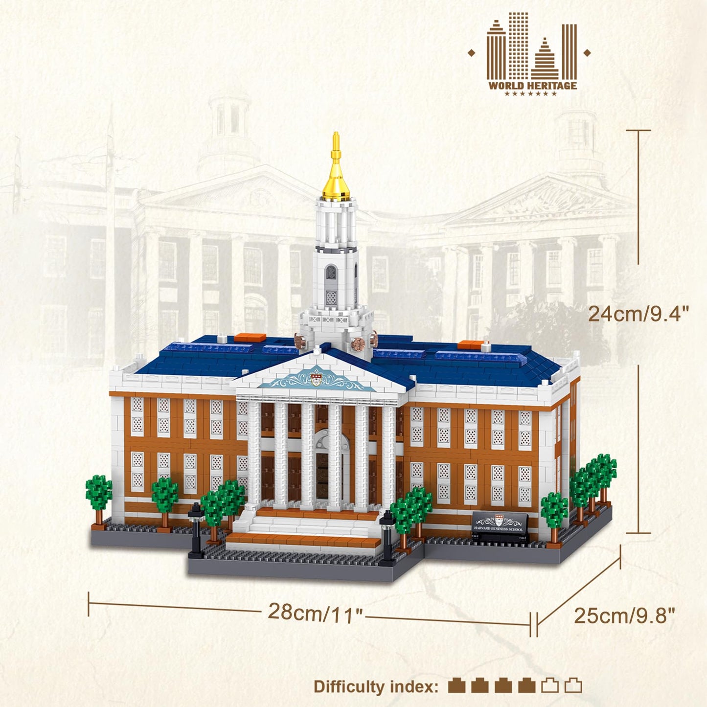 LULUFUN Blocs de Construction d'architecture, Ensemble de Mini Blocs de Construction de la Tour de Pise, Jouets Cadeaux pour Enfants et Adultes