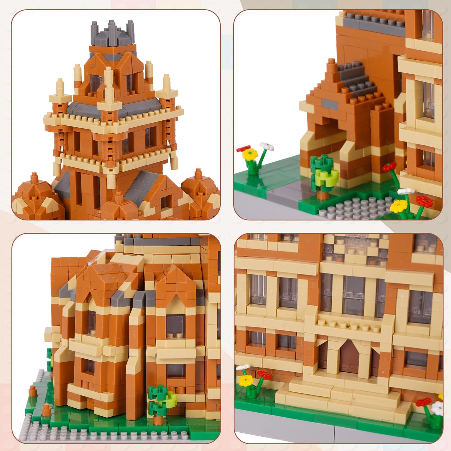 LULUFUN Blocs de Construction d'architecture, Ensemble de Mini Blocs de Construction de la Tour de Pise, Jouets Cadeaux pour Enfants et Adultes