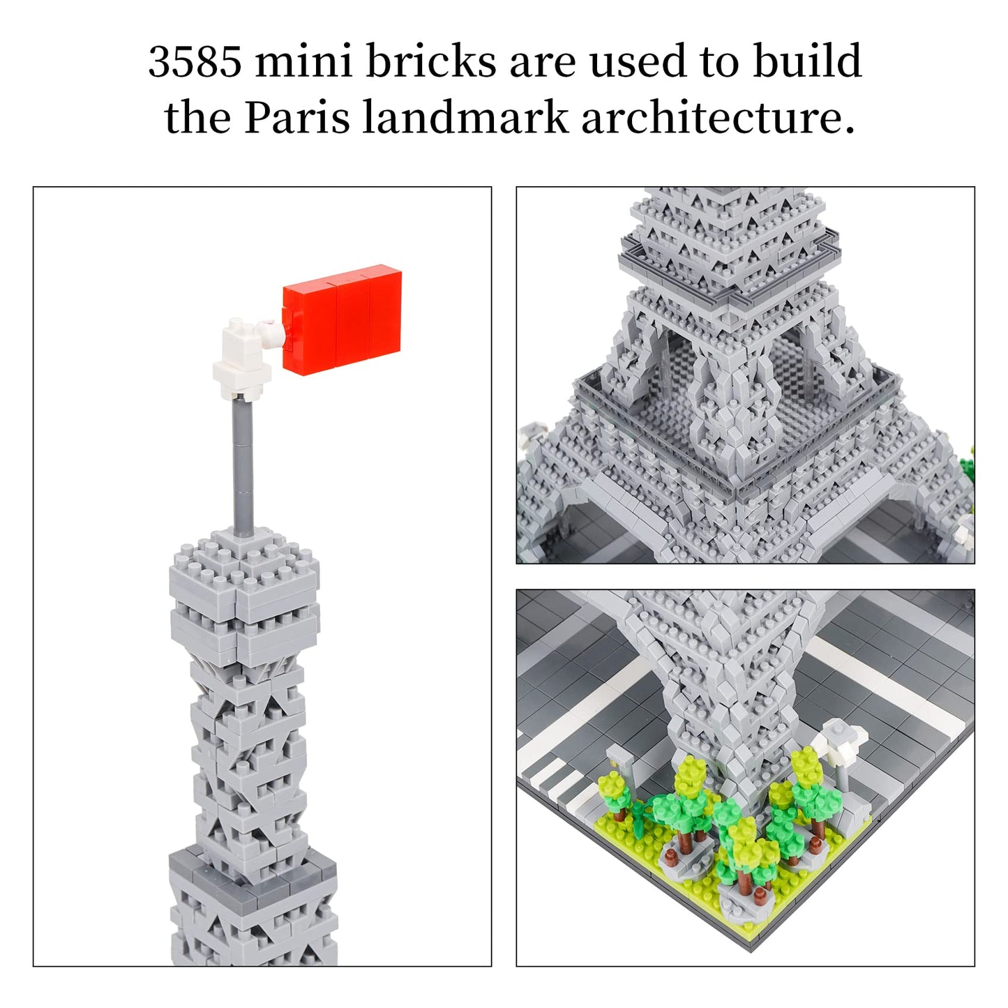 LULUFUN – Louvre Building Blocks Set (3377 pièces)