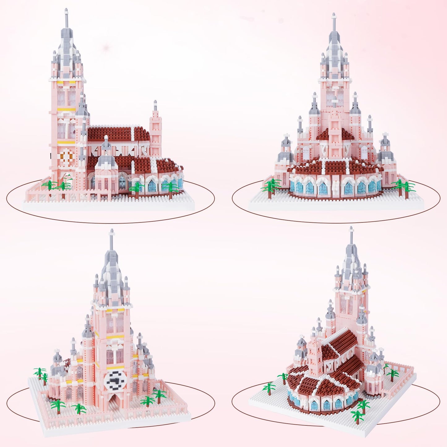 LULUFUN Blocs de Construction d'architecture, Ensemble de Mini Blocs de Construction de la Tour de Pise, Jouets Cadeaux pour Enfants et Adultes