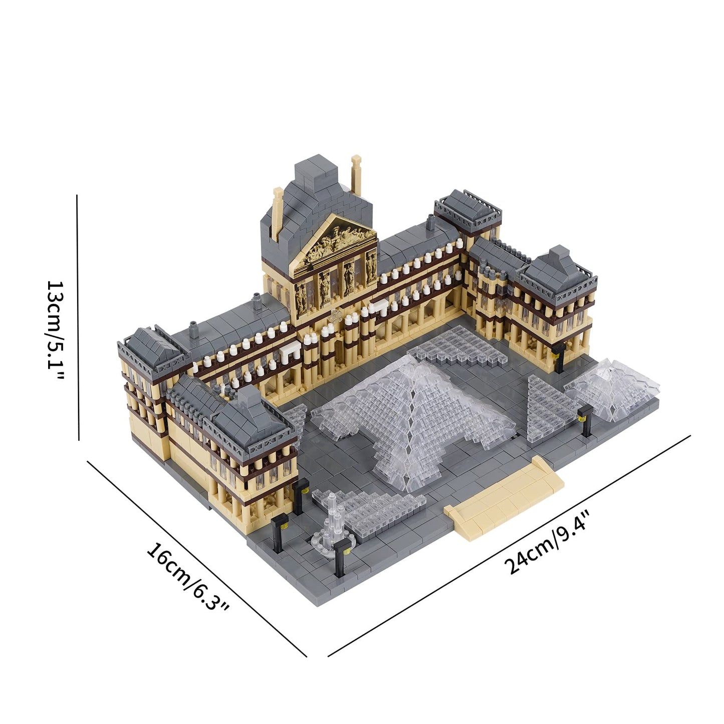 LULUFUN – Louvre Building Blocks Set (3377 pièces)