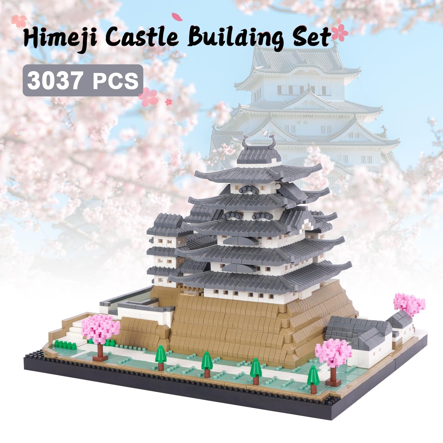 LULUFUN Blocs de Construction d'architecture, Ensemble de Mini Blocs de Construction de la Tour de Pise, Jouets Cadeaux pour Enfants et Adultes