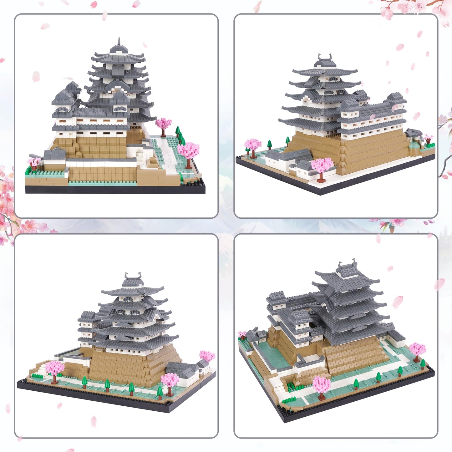 LULUFUN Blocs de Construction d'architecture, Ensemble de Mini Blocs de Construction de la Tour de Pise, Jouets Cadeaux pour Enfants et Adultes