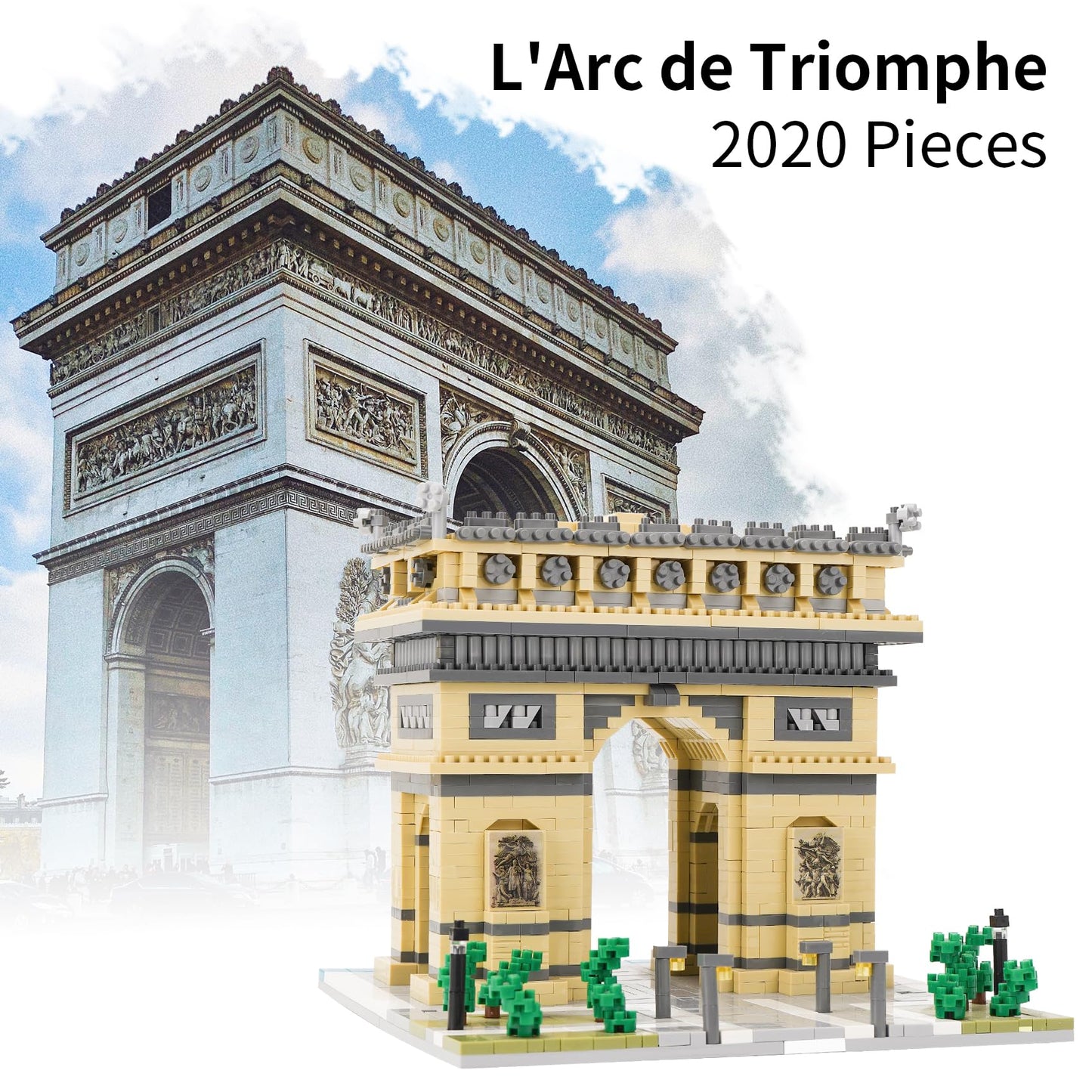 LULUFUN – Louvre Building Blocks Set (3377 pièces)