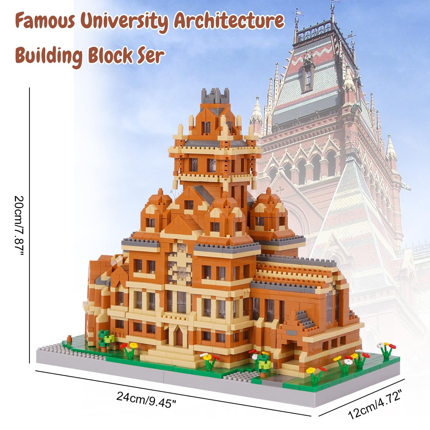 LULUFUN Blocs de Construction d'architecture, Ensemble de Mini Blocs de Construction de la Tour de Pise, Jouets Cadeaux pour Enfants et Adultes