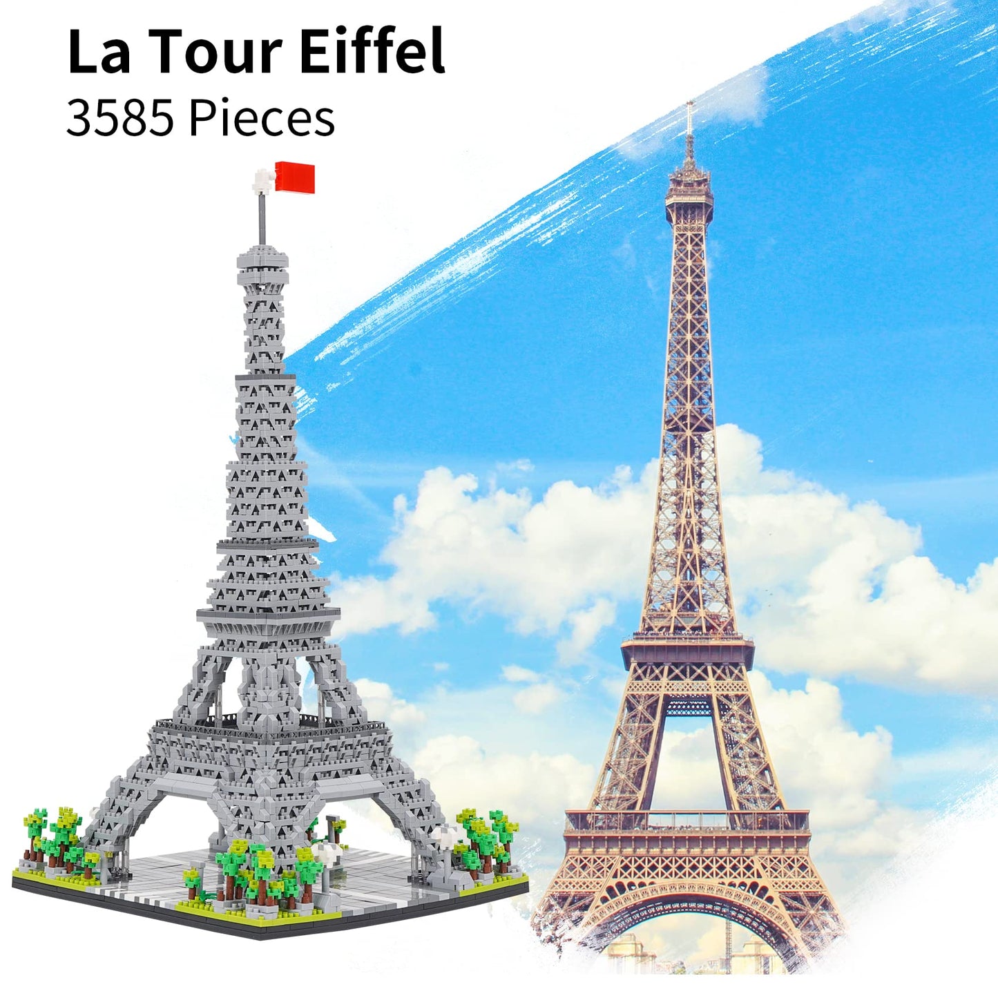 LULUFUN – Louvre Building Blocks Set (3377 pièces)