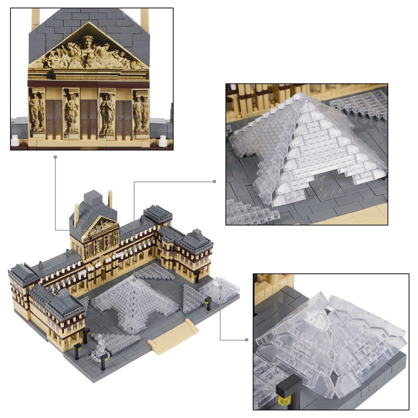 LULUFUN – Louvre Building Blocks Set (3377 pièces)