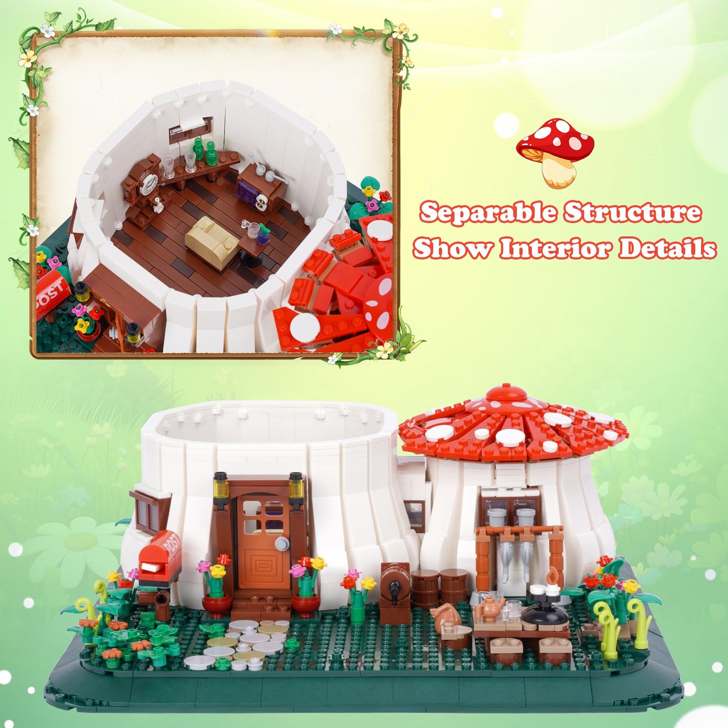 LULUFUN Blocs de Construction d'architecture, Ensemble de Mini Blocs de Construction de la Tour de Pise, Jouets Cadeaux pour Enfants et Adultes