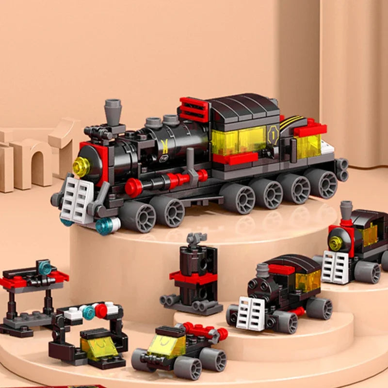 DIY Set 6‑en‑1 – Train, Robot & Véhicules