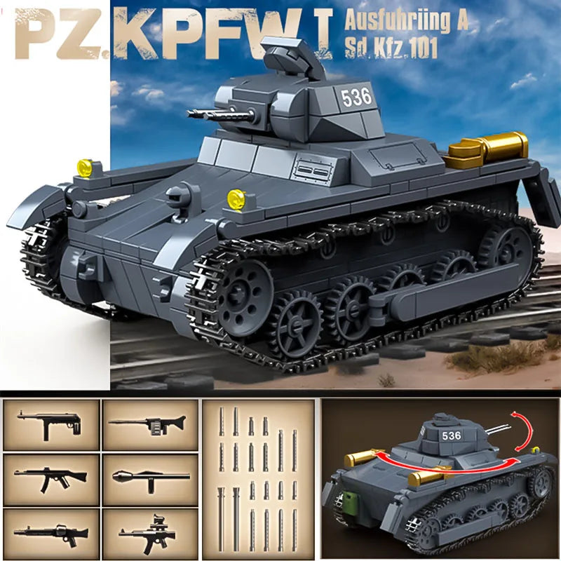 Set de construction militaire – Collection de chars lourds WW2