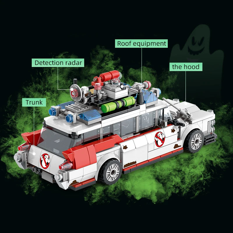 Ghostbusters ECTO‑1 – Voiture technique en briques