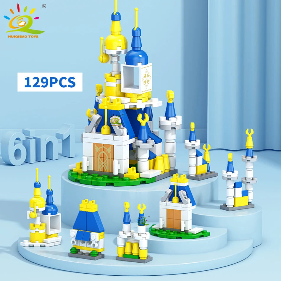 HUIQIBAO – Set 6‑en‑1 City Engineering et Police