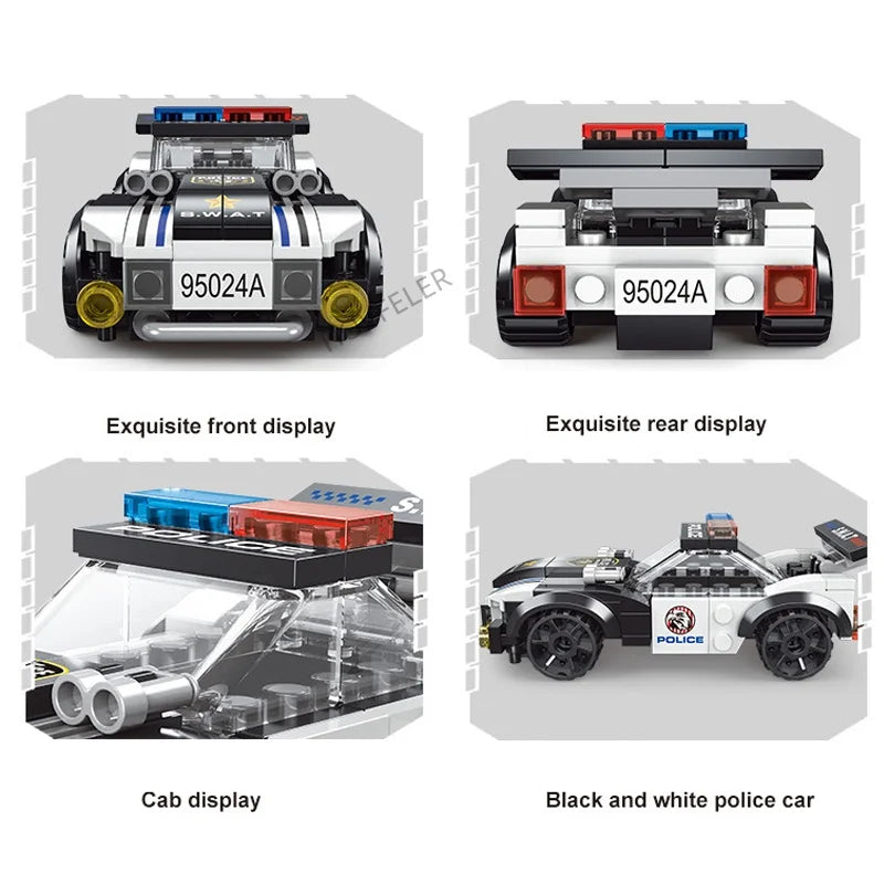 Super Police City – Set 6‑en‑1 SWAT & Hélicoptère